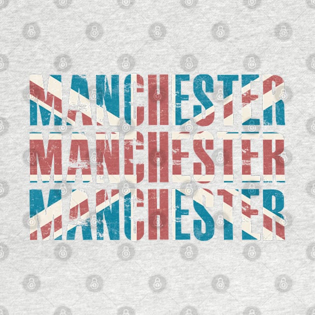 UK Proud - Manchester Vintage Union Jack by FOOTBALL IS EVERYTHING